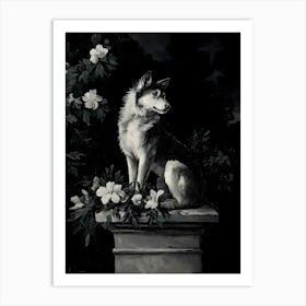 Dark Gothic Wolf In The Night Art Print