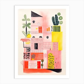 A House In Havana, Abstract Risograph Style 2 Art Print