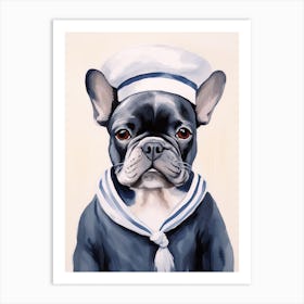 French Bulldog Sailor Art Print