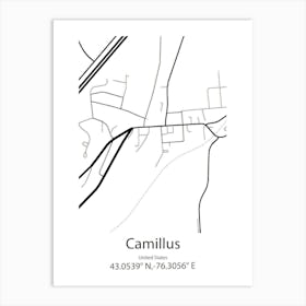 Camillus,United States Minimalist Map Art Print