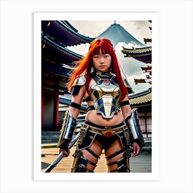 Japan Warrior Girl Yoko Art Print