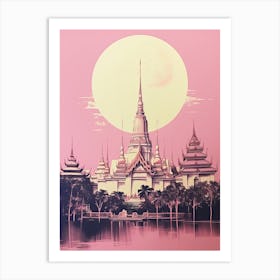 Bangkok In Risograph Style 1 Art Print