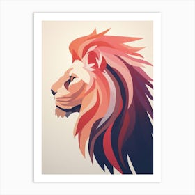 Lion Abstract Pop Art 12 Art Print