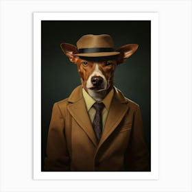 Gangster Dog Basenji Dog 3 Art Print
