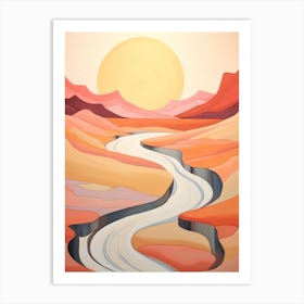 Desert Abstract Minimalist 3 Art Print