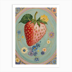 Strawberry Floral Art Print