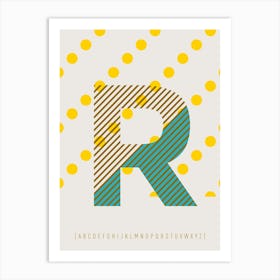 R Typeface Alphabet Art Print