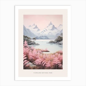 Dreamy Winter National Park Poster  Fiordland National Park New Zealand 3 Art Print