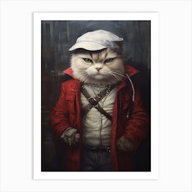 Gangster Cat Ragamuffin 4 Art Print