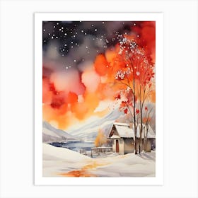 Winter Landscape Painting 1 1 Art Print