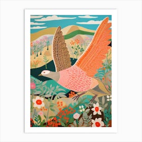 Maximalist Bird Painting Grey Plover 3 Art Print