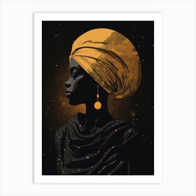 African Woman In Turban 9 Art Print