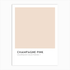 Champagne Pink Color Block Collection Wall Art Print