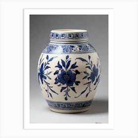 Blue And White Vase.4 Art Print