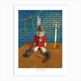 The Nutcracker Retro Christmas Art Print