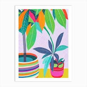 Umbrella Plant Eclectic Boho Art Print