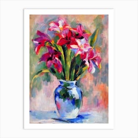 Amaryllis Matisse Style Flower Art Print