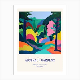 Colourful Gardens Wellington Botanic Garden New Zealand 1 Blue Poster Art Print