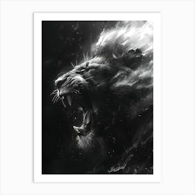 Lion Roaring 9 Art Print
