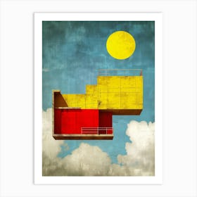 Abstract House In The Sky Art Print