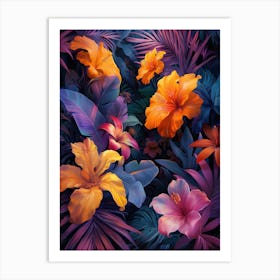 Tropical Jungle Wallpaper Art Print