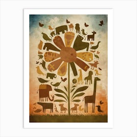 Zoo Animals Art Print