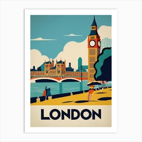 Vintage London Travel Poster Art Print