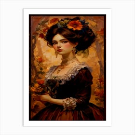 Victorian Lady, Oil Paint 1 Art Print