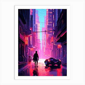 Futuristic City 2077 Art Print