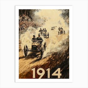 Aihrgdesign A Vintage Poster Of An Automobile Rally In 1914 F 63d1aa70 B211 4126 B81c 97a86cd0b556 2 Art Print