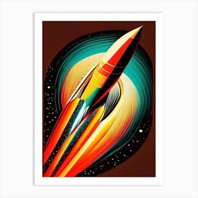 Quasar Vintage Sketch Space Art Print