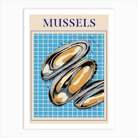 Mussels Seafood Poster Art Print