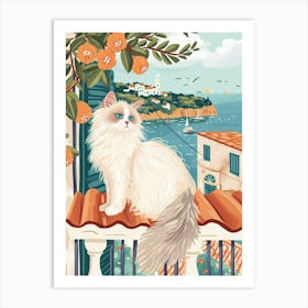 Ragdoll Cat Storybook Illustration 4 Art Print