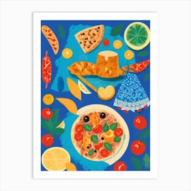 a pizza meal Art Print