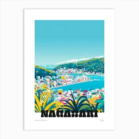 Nagasaki Japan 2 Colourful Travel Poster Art Print