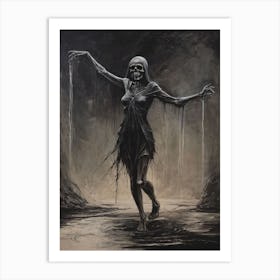 Dance With Death Skeleton Painting (24) Art Print