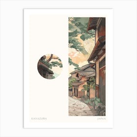 Kanazawa Japan 5 Cut Out Travel Poster Art Print