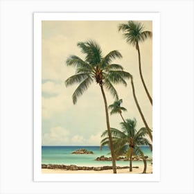 Trunk Bay Beach Us Virgin Islands Vintage Art Print