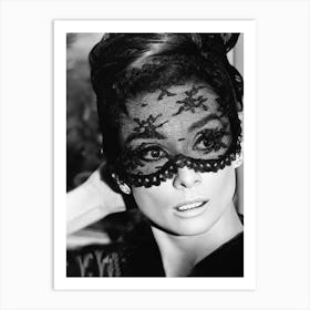 Audrey Hepburn Fashion Black And White Art Print