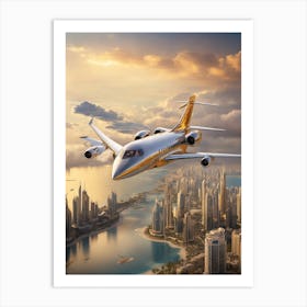 Private Jet In The Sky Art Print