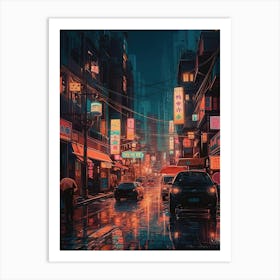 City At Night 17 Art Print