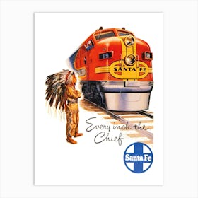 Santa Fe Railway, Travel Poster Art Print