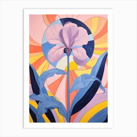 Iris 4 Hilma Af Klint Inspired Pastel Flower Painting Art Print