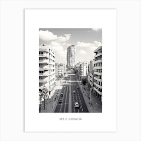 Poster Of Tel Aviv, Israel, Photography In Black And White 5 Art Print