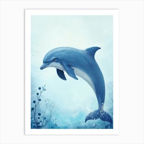 Blue Dolphin Art Print