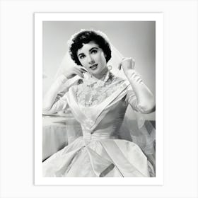 Elizabeth Taylor Dressed For Her Role In The Film Father Of The Bride Art Print