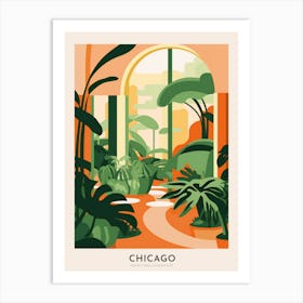 Garfield Park Conservatory Chicago Colourful Travel Poster Art Print