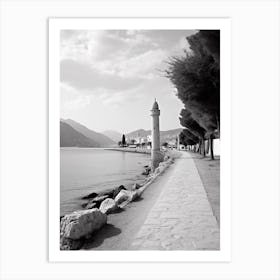 Budva, Montenegro, Black And White Old Photo 4 Art Print