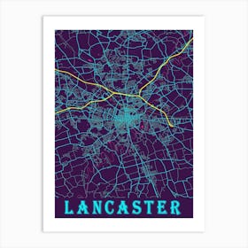 Lancaster Map Poster 1 Art Print