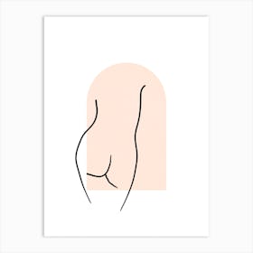 Champagne Nude Figure 1 Art Print